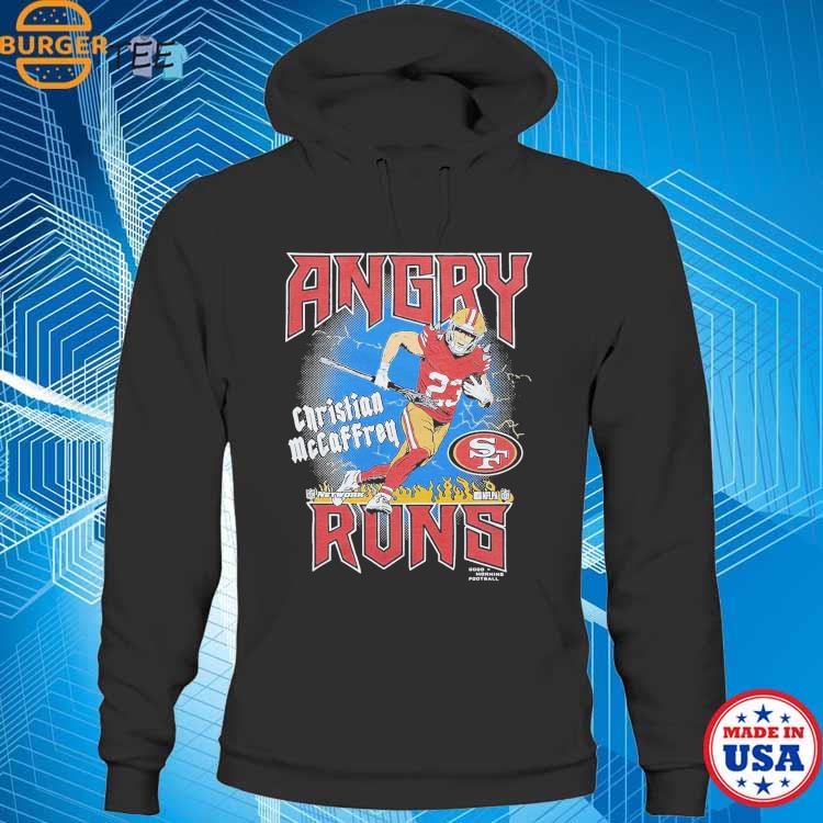 Angry runs 49ers christian mccaffrey shirt, hoodie, sweater, long sleeve  and tank top