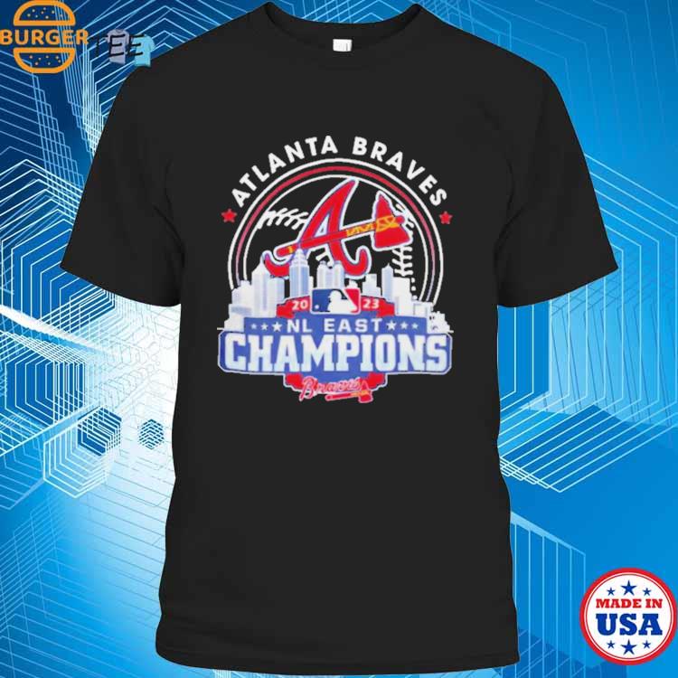 Official Atlanta braves 2023 nl east champions skyline T-shirt, hoodie,  tank top, sweater and long sleeve t-shirt