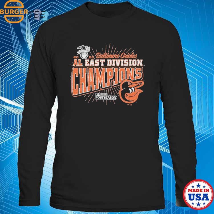 Baltimore Orioles '47 2023 AL East Division Champions Distressed Franklin Long  Sleeve Shirt, hoodie, longsleeve, sweatshirt, v-neck tee