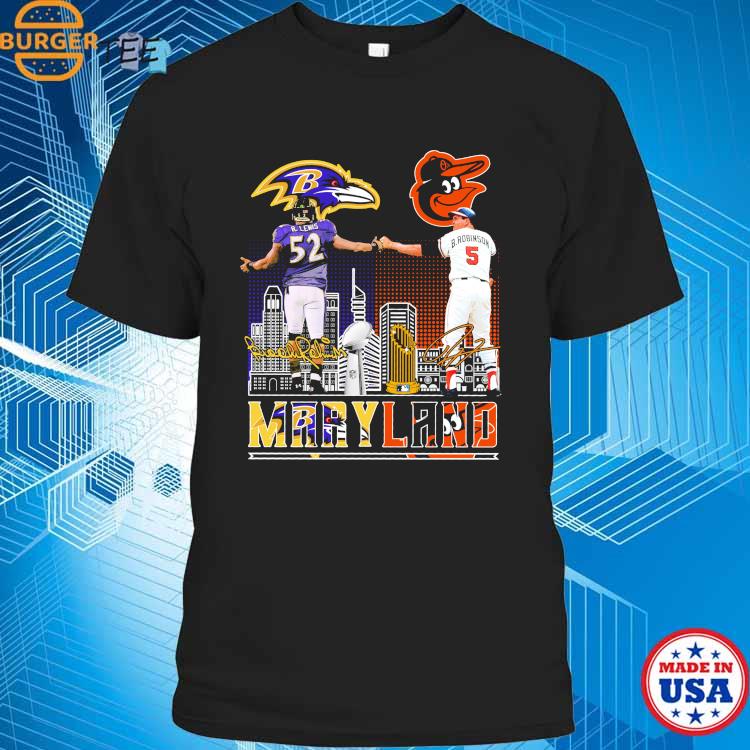 Baltimore Ravens Orioles Lewis And Robinson City Champions T Shirt