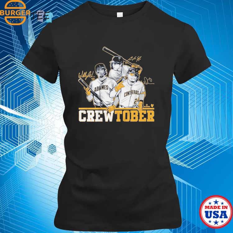 Official christian yelich willy adames and william contreras crewtober shirt,  hoodie, sweater, long sleeve and tank top