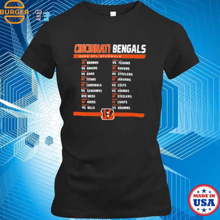 Cincinnati Bengals 2023 Nfl Schedule T Shirt