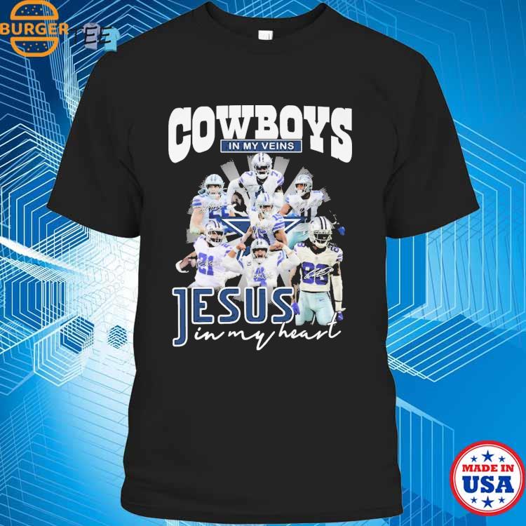 Official God first family second then Dallas Cowboys team sports signatures  shirt