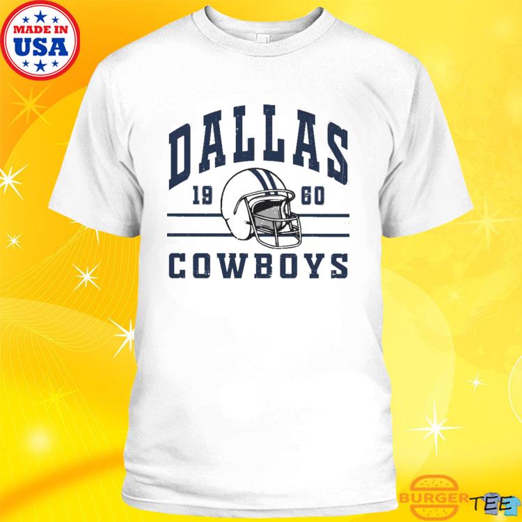 Official Dallas 1960 Cowboys Football Helmet Vintage T-shirt