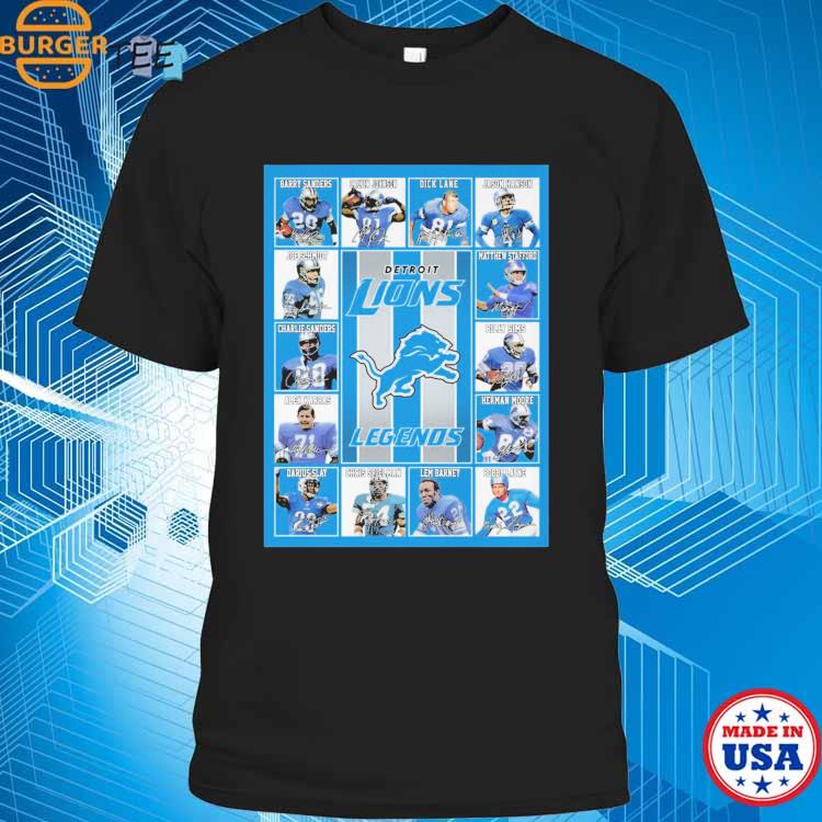 Detroit Lions Legends Players 2023 Signatures Shirt, hoodie