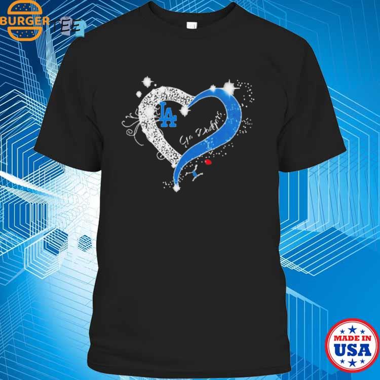 Los Angeles Dodgers Way To Go Dodgers Diamond Heart t-shirt