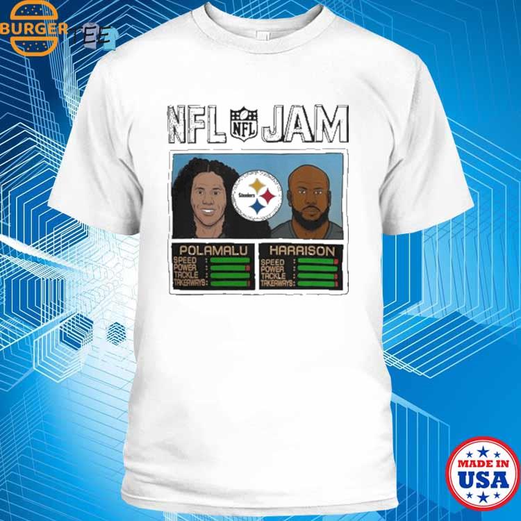 Official Homage Troy Polamalu & James Harrison Gold shirt - Limotees