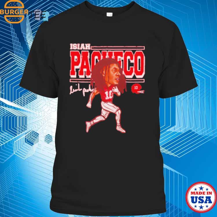 Official Isiah pacheco Kansas city cartoon Football T-shirt