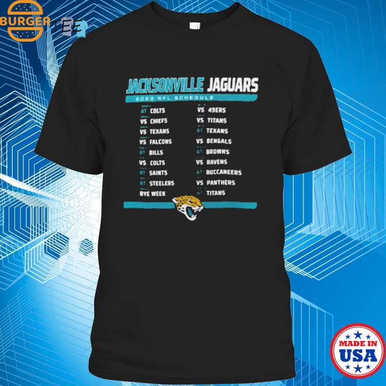 Jacksonville Jaguars 2023 Nfl Schedule T Shirt