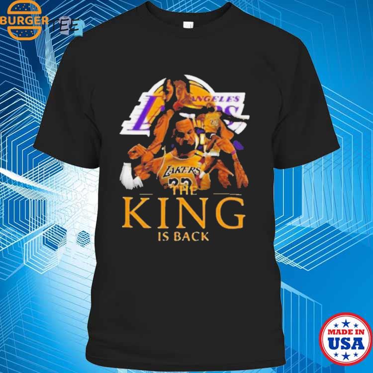 Los Angeles Lakers Lebron James The King Is Back Shirt - Peanutstee