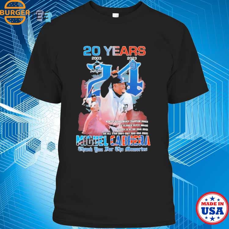 Official miguel cabrera 20 years detroit tigers thanks for the