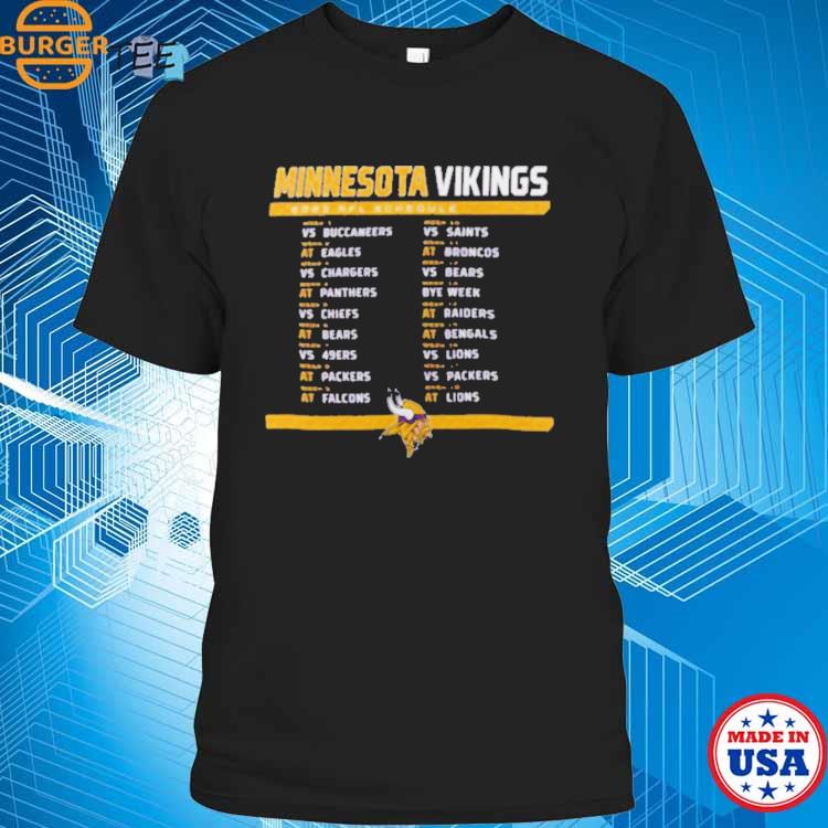 Minnesota Vikings 2023 NFL Schedule Shirt, hoodie, sweater, long sleeve and  tank top