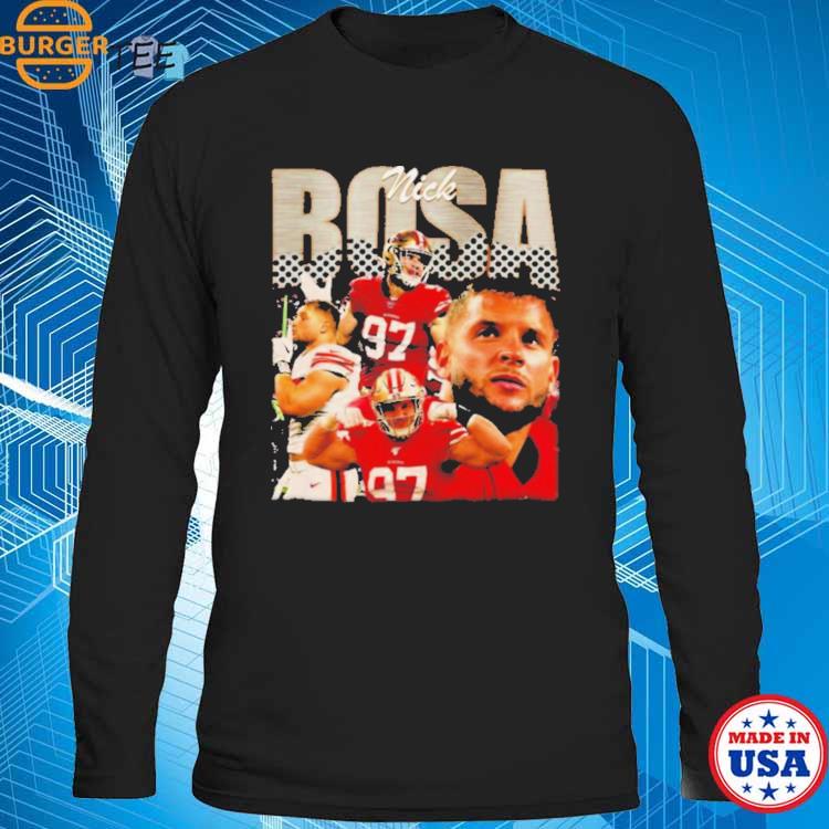 Vintage Nick Bosa T Shirt, 49ers Nick Bosa Football Shirt - Ink In