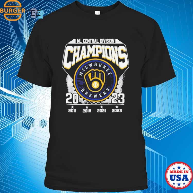 Nl Central Division Champions Milwaukee Brewers 2011 2018 2021 2023 T-shirt, Sweater, Hoodie, And Long Sleeved, Ladies, Tank Top