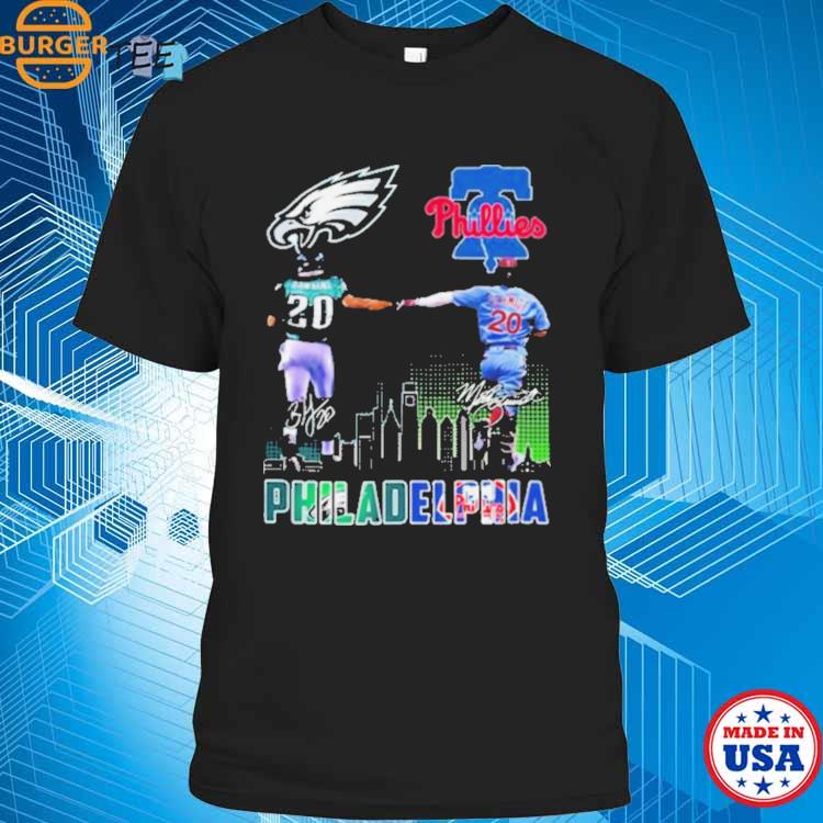 Philadelphia Sports Skyline Brian Dawkins And Mike Schmidt's Signatures  t-shirt, hoodie, sweater, long sleeve and tank top