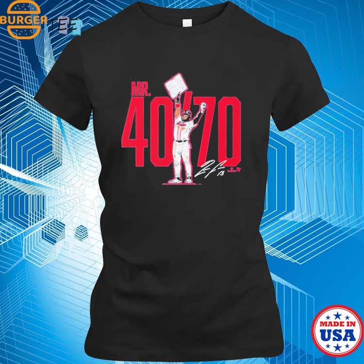 Official ronald Acuña Jr Mr. 40 70 Signature Atlanta Braves T