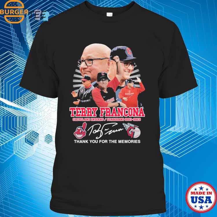 Terry Francona Cleveland Indians And Guardians 2013-2023 Thank You for The  Memories Signature Shirt, hoodie, sweater, long sleeve and tank top