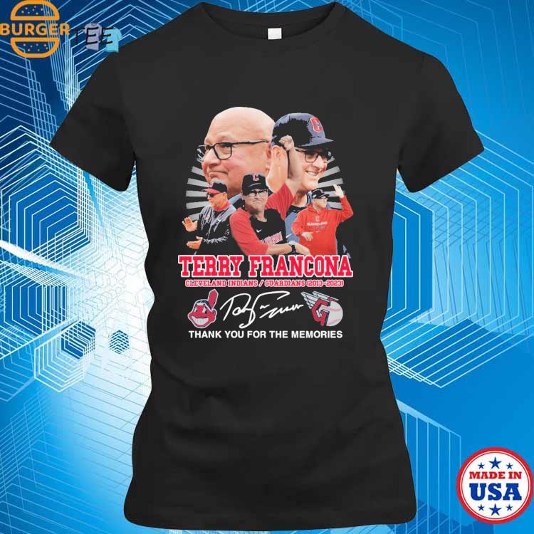 Terry Francona Cleveland Indians And Guardians 2013-2023 Thank You for The  Memories Signature Shirt, hoodie, sweater, long sleeve and tank top