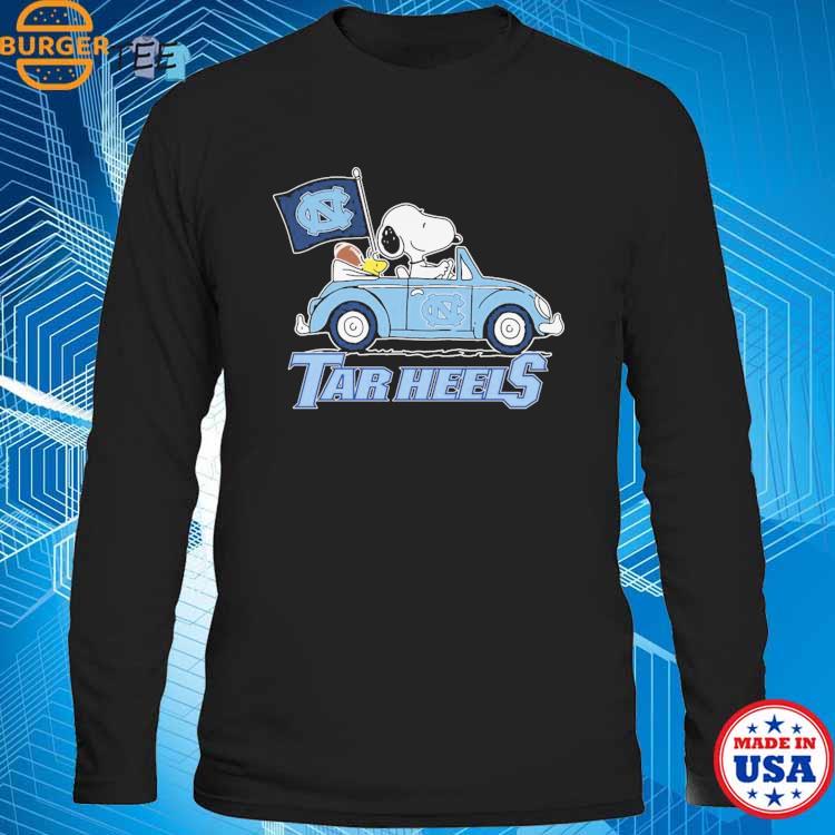 Peanuts Snoopy And Woodstock North Carolina Tar Heels On Car Shirt, hoodie,  sweater and long sleeve