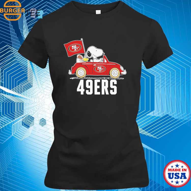 Snoopy And Woodstock San Francisco 49ers Driving Car 2023 shirt