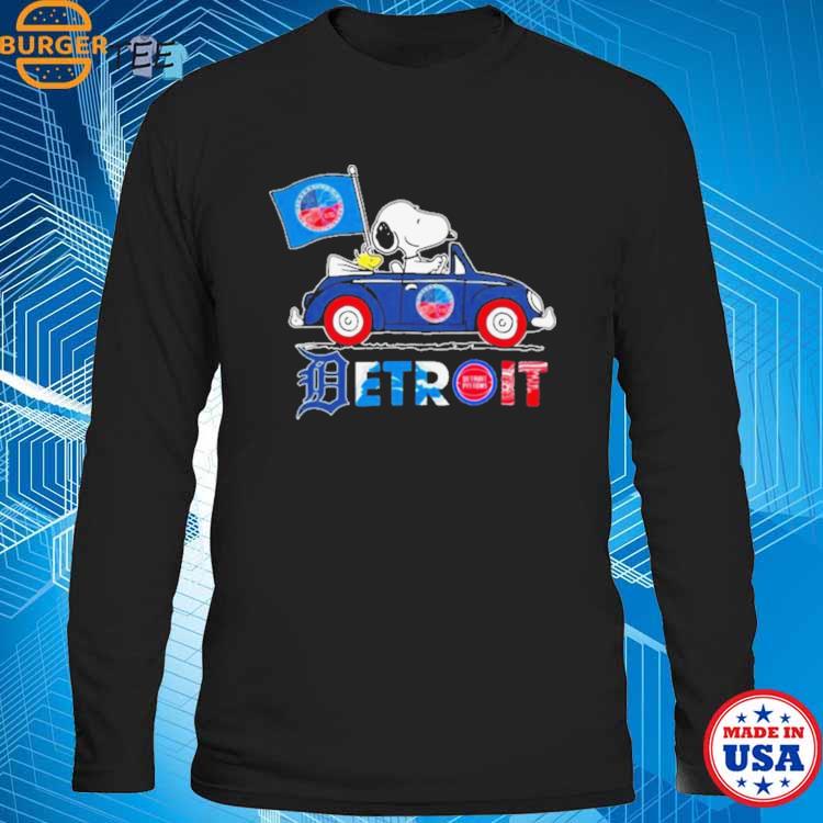 Snoopy and Woodstock driving car Detroit Lions shirt - Limotees