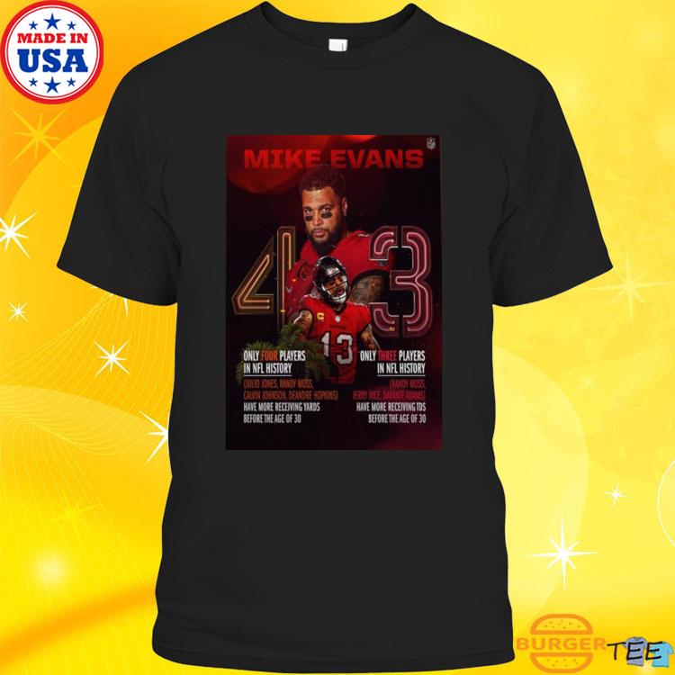 Official two Historical Facts About Mike Evans Of The Tampa Bay Buccaneers  in NFL History Unisex T-Shirt, hoodie, sweater, long sleeve and tank top