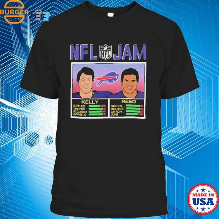 Andre Reed & Jim Kelly Buffalo Bills Homage NFL Retired Jam Tri-Blend T- Shirt - Heathered Red