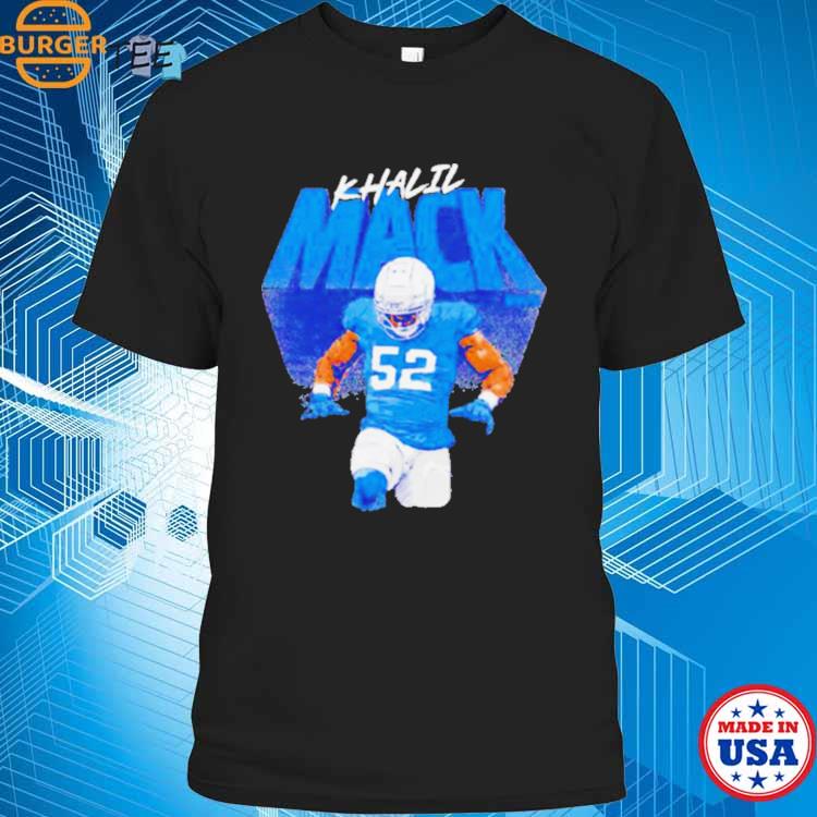 Buy the Mens Blue Orange Los Angeles Chargers Khalil Mack Blue Football  Jersey XL