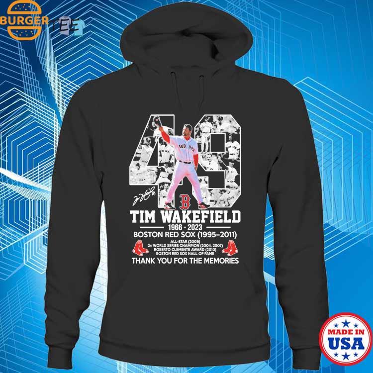 49 Tim Wakefield 1966 – 2023 Boston Red Sox 1995 – 2011 Thank You For The  Memories T-shirt