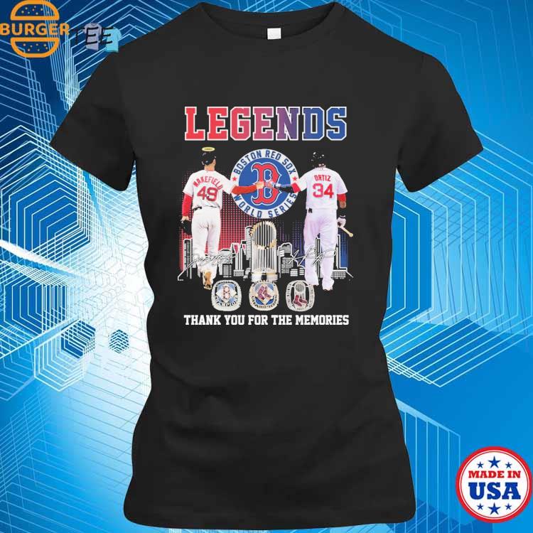 Wakefield and Ortiz Legends Boston Red Sox Thank You For The Memories  Shirt, hoodie, sweater and long sleeve