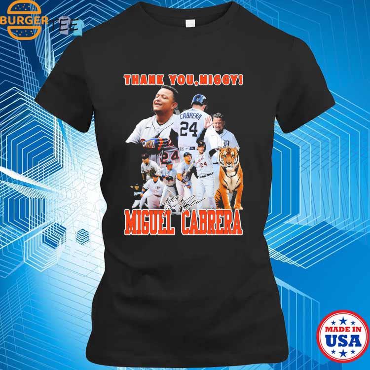 Miguel Cabrera Detroit Tigers thank you miggy signature shirt, hoodie,  sweater, long sleeve and tank top