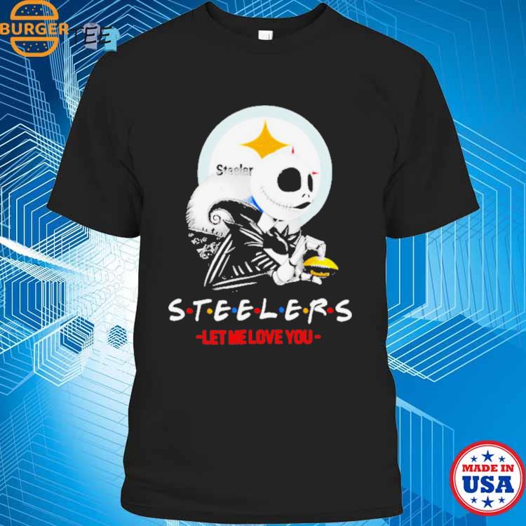 NFL Pittsburgh Steelers Football Jack Skellington Halloween Women's V-Neck  T-Shirt