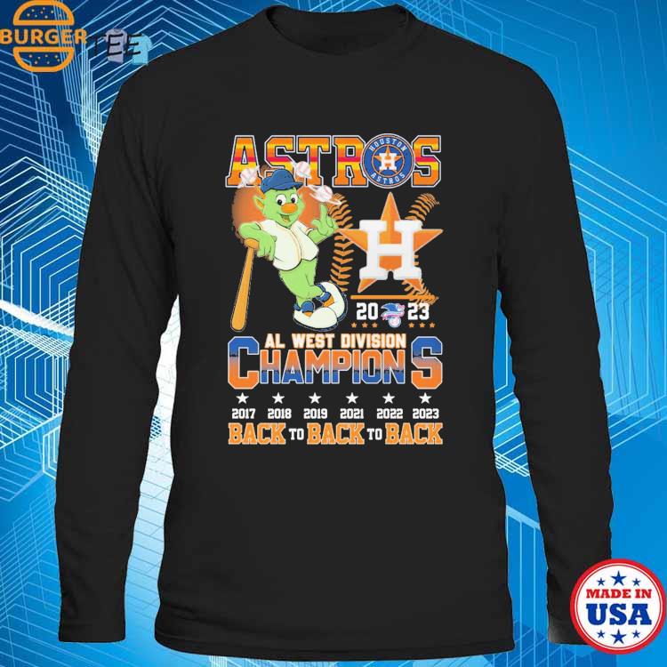 Houston Astros Mascot Back To Back To Back 2021 2022 2023 Al West