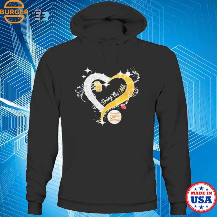 San Diego Padres Bring the Gold Heart love 2023 Shirt, hoodie