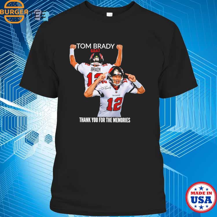 Tom Brady The Goat 2000 2023 thank you for the memories shirt - Limotees