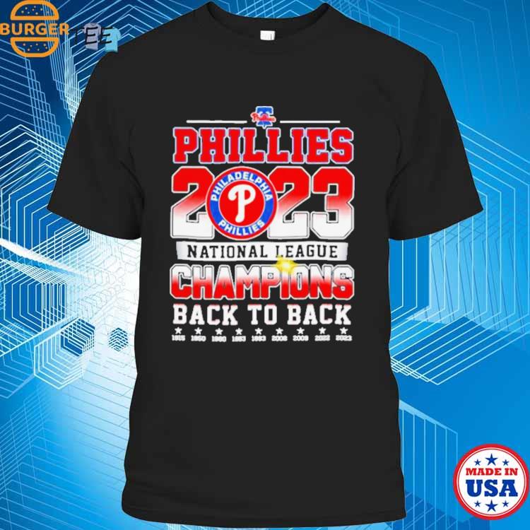 Back To Back National League Champions Philadelphia Phillies 2023 Logo  T-Shirt, hoodie, sweater, long sleeve and tank top