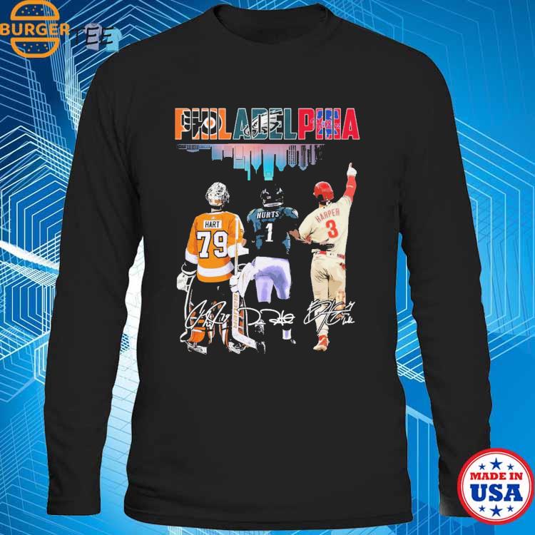 Awesome bryce Harper and Jalen Hurts Philadelphia sport team, Phillies and  Eagles signatures shirt, hoodie, sweater, long sleeve and tank top