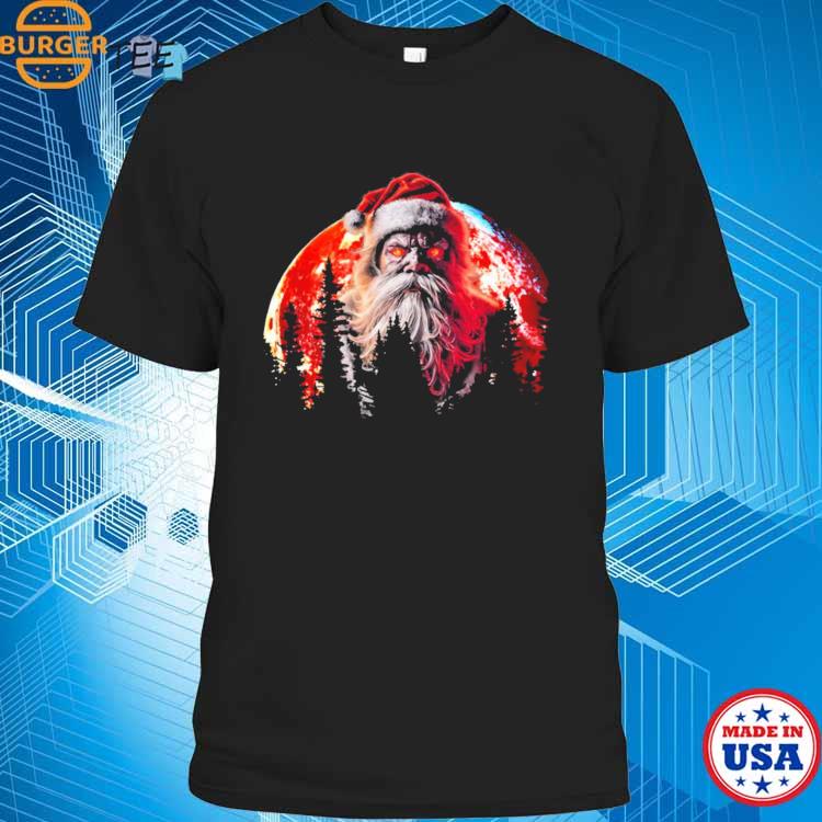Satan In The Red Moon Night Christmas T-shirt
