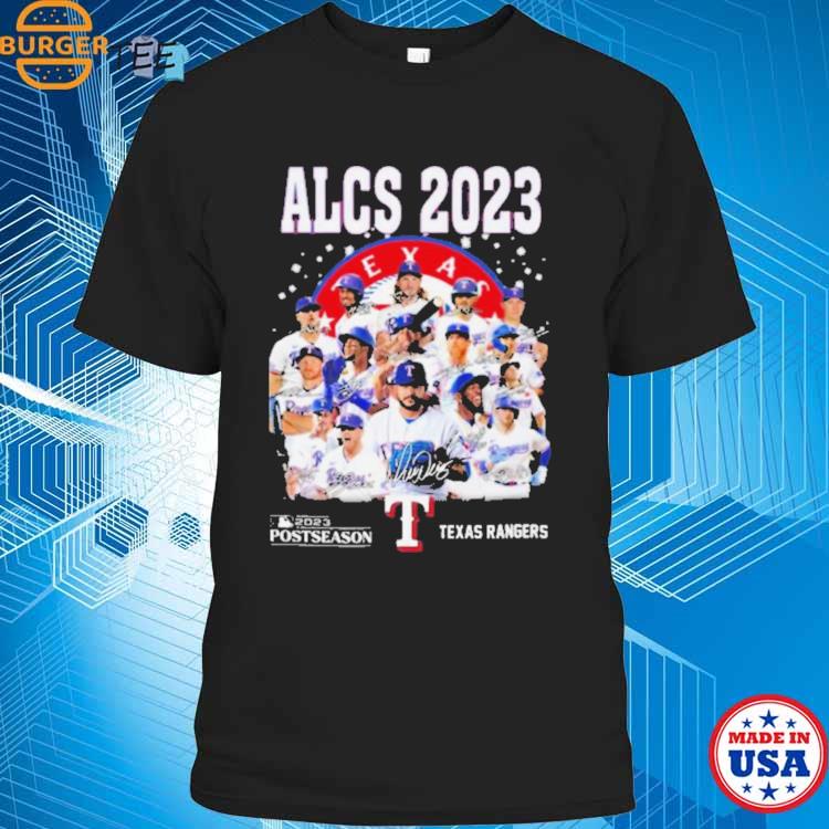 Texas Rangers ALCS 2023 Postseason Signatures shirt, hoodie, longsleeve,  sweatshirt, v-neck tee