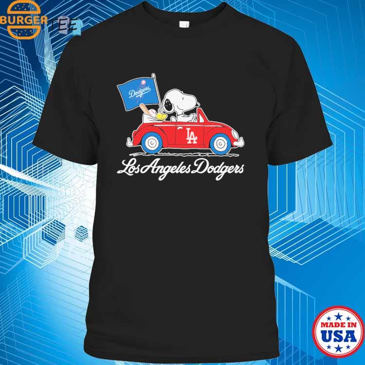Snoopy and Woodstock Drive Car Dodgers shirt, hoodie, sweater and long  sleeve