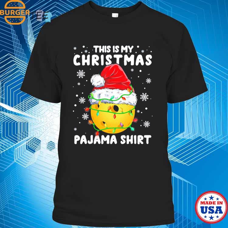 This Is My Christmas Pickleball Pajama For Boys Mens T-shirt