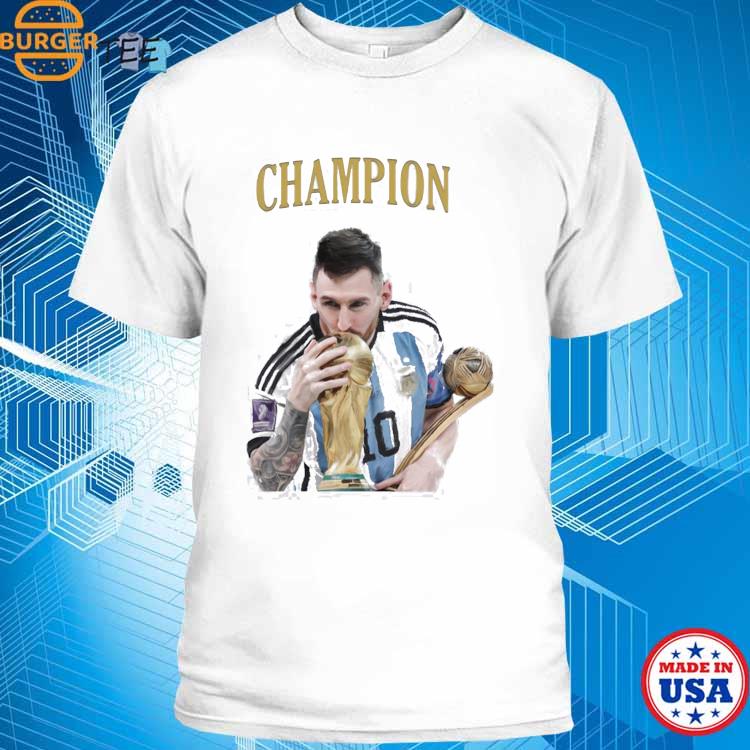 Messi World Cup Champion Painting Long T-shirt