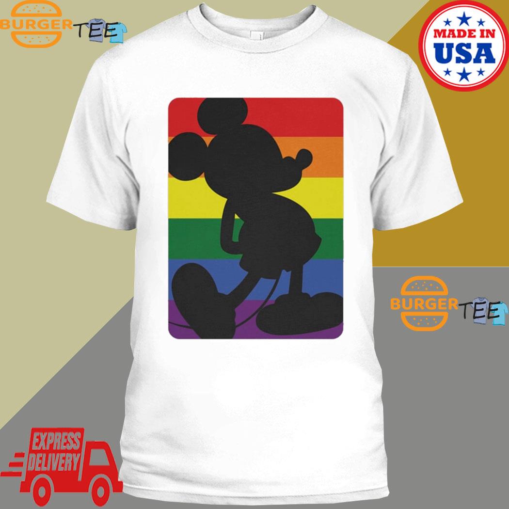 Official Mickey Rainbow Silhouette Pride LGBTQ Logo 2024 T-Shirt